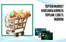 TEB Ticari Kredi Kartlarınız ile Toptan Market ve Gıda Harcamalarınıza toplam 1.500 TL Indirim!  